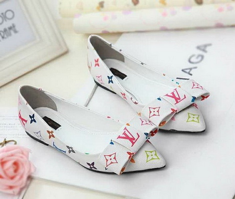 LV Shallow mouth flat shoes Women--028